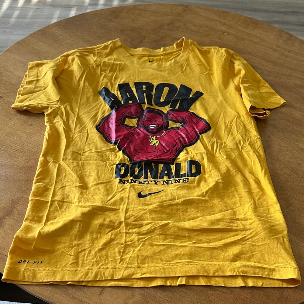 Nike Yellow Graphic Tee with Bold Design